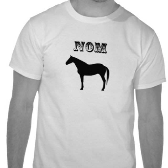 nom t-shirt horse scandal joke tasty political